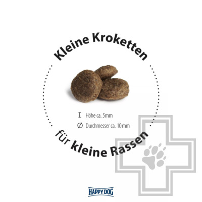 Happy Dog Sensible Mini Africa Корм для взрослых привередливых собак мелких пород, со страусом