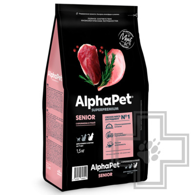 AlphaPet Superpremium Senior Корм для кошек от 7 лет, с кроликом и уткой