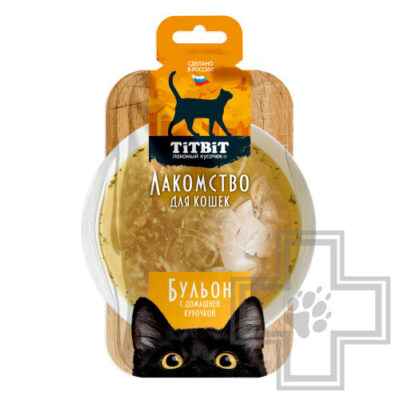 TiTBiT Лакомство Бульон для кошек, с домашней курочкой