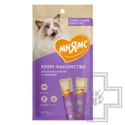 Мнямс Крем-лакомство для кошек, с тунцом Кацуо и Магуро