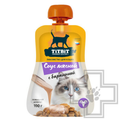 TiTBiT Лакомство Соус мясной для кошек, с бараниной