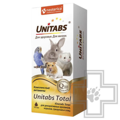 Unitabs Total Комплексные витамины для кроликов, птиц и грызунов
