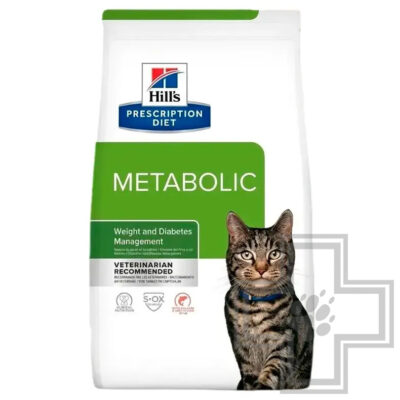 Hill's PD Metabolic Корм-диета для кошек при избыточном весе и ожирении, с лососем