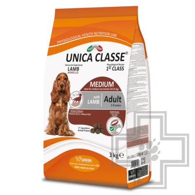 Unica Classe Medium Adult Корм для взрослых собак средних пород, с ягненком