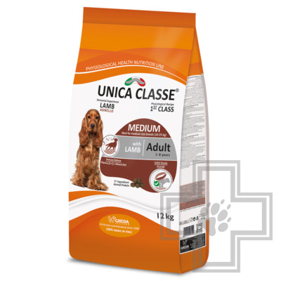 Unica Classe Medium Adult Корм для взрослых собак средних пород, с ягненком
