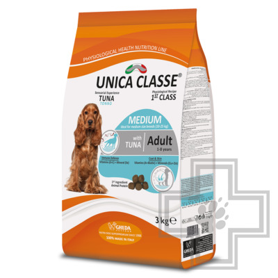 Unica Classe Medium Adult Корм для взрослых собак средних пород, с тунцом