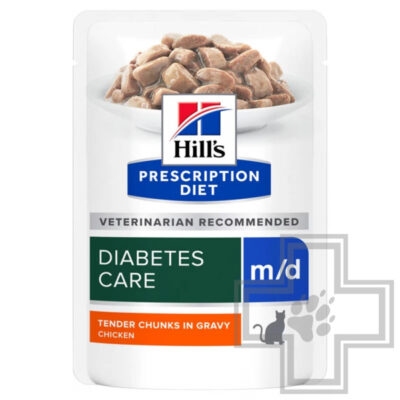 Hill's PD m/d Diabetes Care Пресервы-диета для взрослых кошек при диабете, с курицей