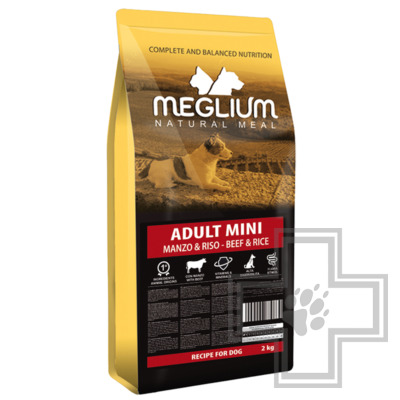 Meglium DOG ADULT MINI Корм для взрослых собак мелких пород, с говядиной и рисом