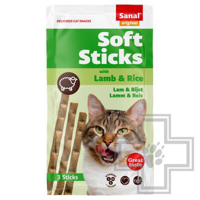 SANAL Soft Sticks Lamb & Rice Палочки для кошек с ягненком и рисом