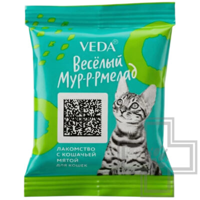 Веселый мур-р-рмелад Съедобная игрушка для кошек, с кошачьей мятой