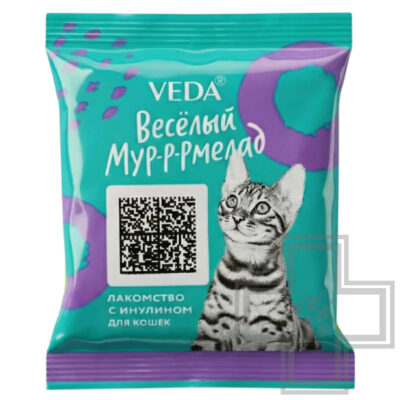 Веселый мур-р-рмелад Съедобная игрушка для кошек, с инулином