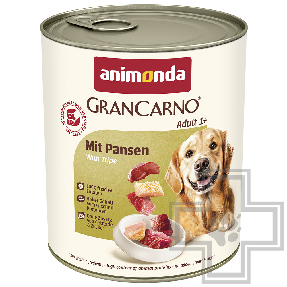 GranCarno Консервы для взрослых собак, с рубцом