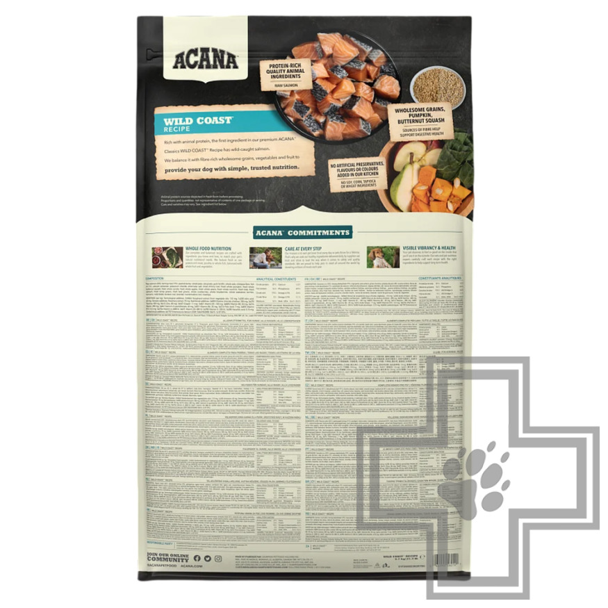 Acana Wild Coast Корм для собак всех пород и возрастов, с рыбой Acana Wild Coast Корм для собак всех пород и возрастов, с рыбой