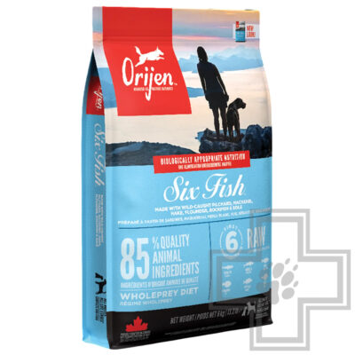 Orijen Six Fish Корм для взрослых собак всех пород с рыбой