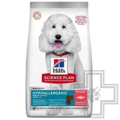 Hill's SP Hypoallergenic Корм гипоаллергенный для взрослых собак средних пород, с лососем