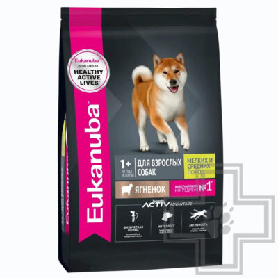 Eukanuba Adult Small & Medium Корм для взрослых собак мелких и средних пород, с ягненком